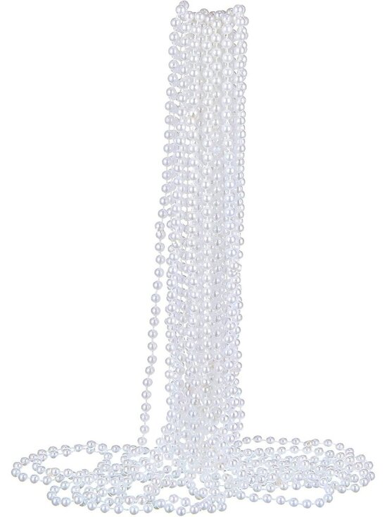 For Women Jewelry - 12 Pack Long Faux Pearl Necklaces White Beaded Costume Jewelry for Women & Girls